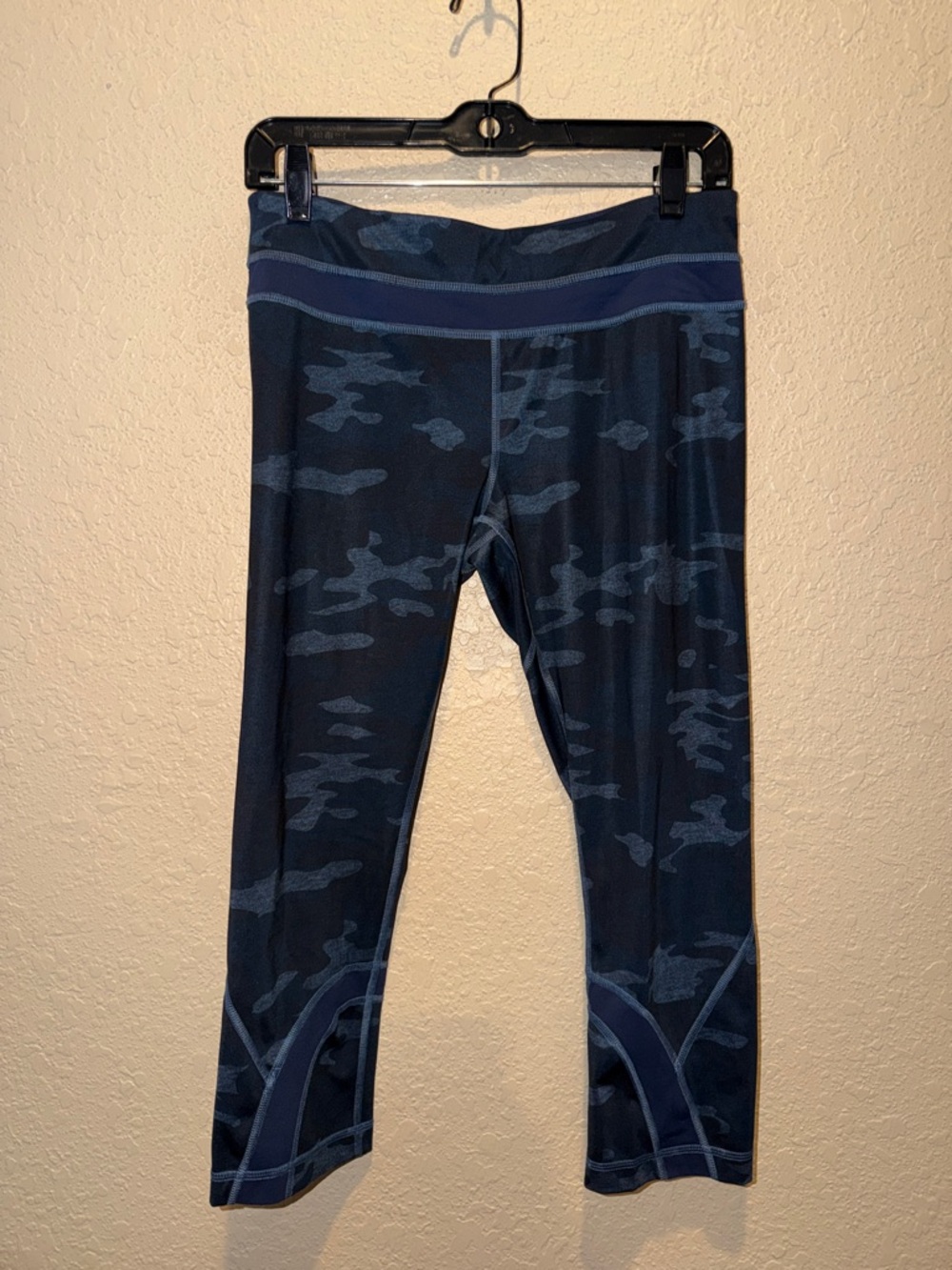 Sz 8 Lululemon Run Inspire Crop Blue Camo Cropped Leggings